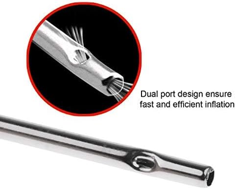 Miniatura 4 de Aguja de bomba de aire, 50 agujas de inflado de baloncesto FMMTHQ de doble puerto, adaptador de aguja de bomba de inflado para fútbol, fútbol,