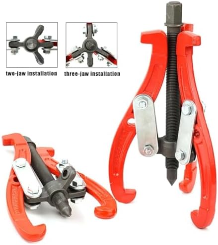 Heavy Duty 3 Jaw Gear Bearing Puller Tool - 6in Flywheel Removal with Thickened Claws for Automotive Repairs & Mechanic Use