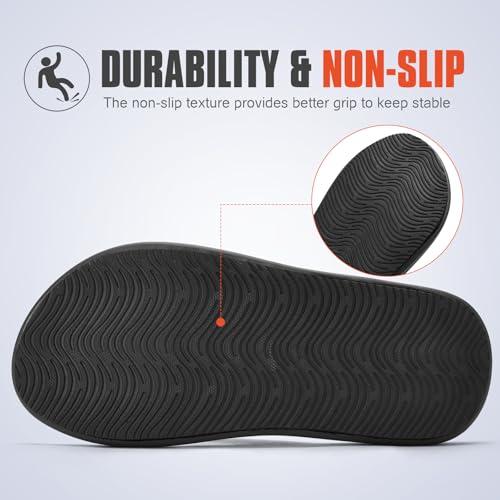 Image of Men's Ultra Soft Cushion Flip Flops with Arch Support, Quick Dry Thong Sandals for Indoor & Outdoor Comfort