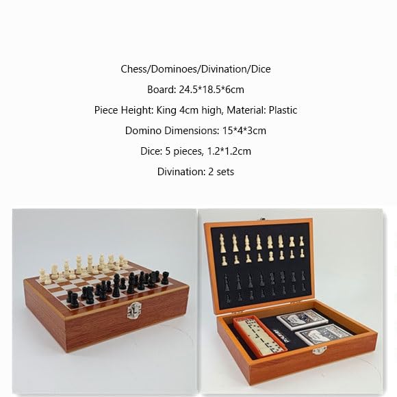 Échecs 3 en 1 for Les Jeux de société de Voyage, Jeu de Dominos d'échecs