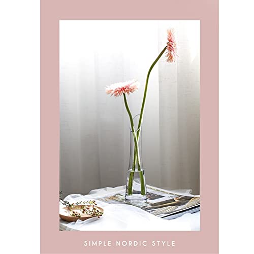 Vase en verre transparent et soufflé pour décoration de mariage et maison - 4