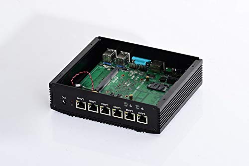 Whiskey Lake I5 8265U Industrial Firewall Micro Appliance, Router PC, Fanless PC with 8G RAM 256G SSD, AES-NI, 6 RJ45 Port, HDMI USB3.0 COM,Pfsense OPNsense LEDE ESXI Openwrt