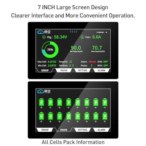 Image of JKBMS 7 Inch LCD Display Screen for PB Series Version V19 Home Energy Storage Inverter (LCD-7.0-TTL-P)