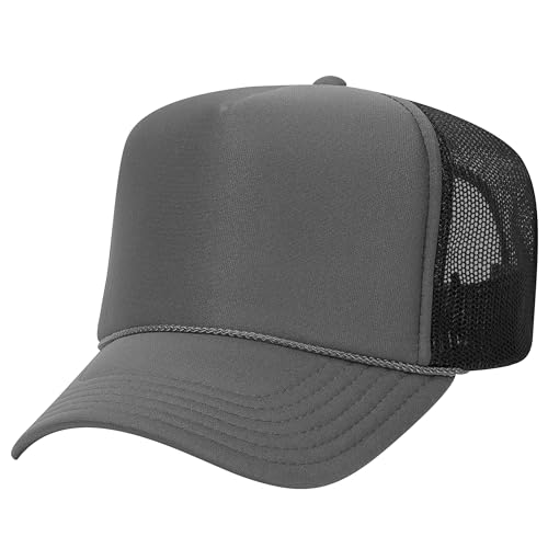Image of OTTO Polyester Foam Front 5 Panel High Crown Mesh Back Trucker Hats in 97, Bulk, Wholesale