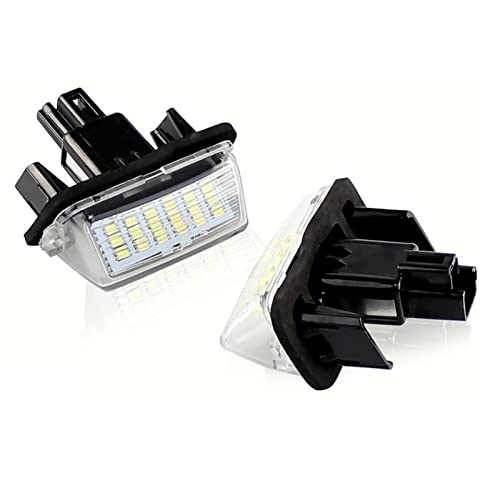 NOZADO 2pcs léger Plaque de numéro de licence Ajustement for Toyota Yaris Vitz Camry Corolla Prius C Ractis verso LÉGER Lampe de plaque de numéro 12V blanc Feu arrière à DEL