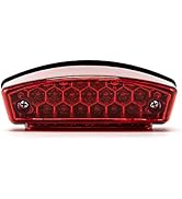 evomosa Moto fanale posteriore universale 12V 21 LED moto bianco luce targa rosso luce posteriore...