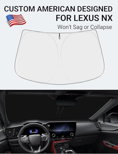 Image of Proadsy Windshield Sunshade for 2022-2025 2026 Lexus NX NX250 NX350 NX350h NX450h+, Block Sun & UV Car Protector, Foldable Front Window Sun Shade Keep Car Cooler