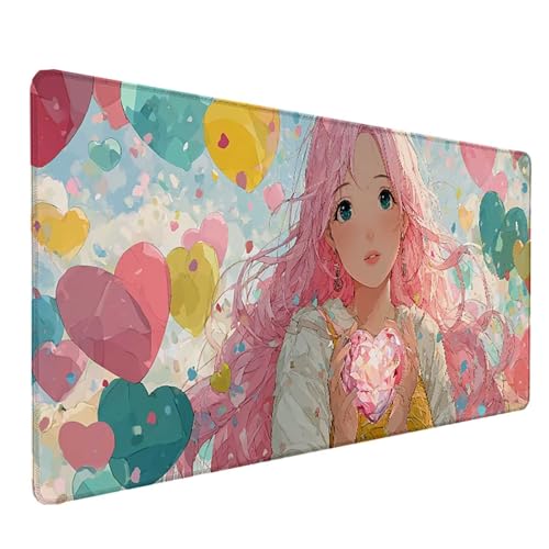 Cadeau Femme Tapis de Souris XXL Rose une Idée Originale pour un Bureau Tendance