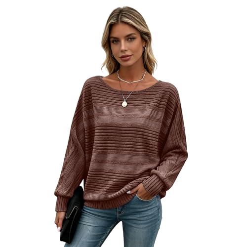 Image of Women's Batwing Tunic Tops, Long Sleeve Shirts Blouses, Business Casual Sweater for Office Work