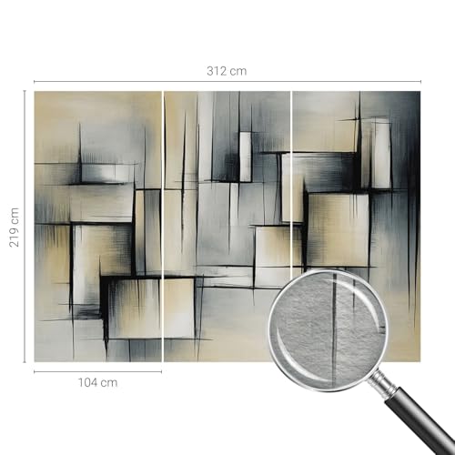 Papier peint intissé lavable géométrie abstraite grand format 312x219 - 5