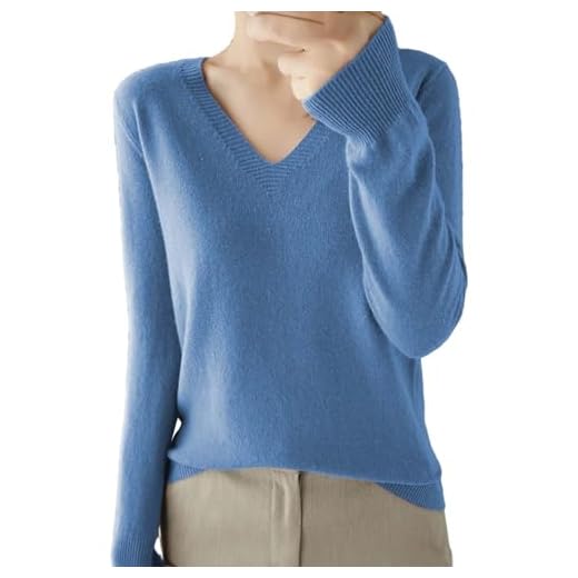 Pull Cachemire Femme 2025 Hiver Chic Chaud Pas Cher Rayé Ample Mode Pullover Col Rond Col V Oversize Hauts Manche Longue Pulls LéGer Elástique Top Tricoté Pull en Tricot Vetement Femme Solde