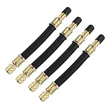 X AUTOHAUX 4pcs Tire Valve Extension Stem Adaptor Tool Flexible Dual Valve Stem Extender Pipes 12cm / 4.7