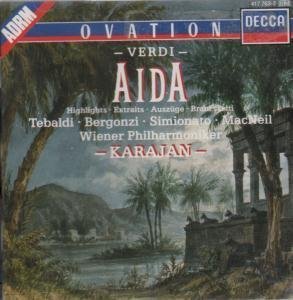 Aida Excerpts [Audio CD] Verdi; Tebaldi; Bergonzi; Karajan and Vienna Phil
