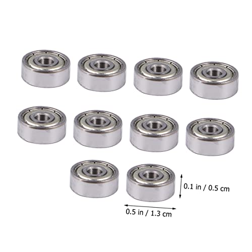 TEHAUX 10 Peças Rolamentos 624Z Rolamentos De Vedação De Metal Duplo Rolamentos Do Motor Prata