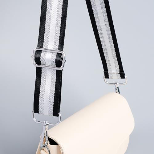 Image of chushui Silver Hardware Purse Strap,Replacement Crossbody Adjustable Shoulder Strap for Handbag Bag