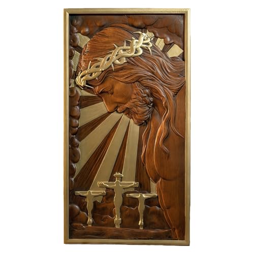 Plaque en bois chrétienne et décoration pour murs de la maison