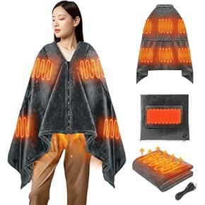 電気毛布 着る電気毛布 電気ひざ掛け 寒さ対策 屋内 屋外 大型サイズ Amazon.co.jp : Voango 電気毛布 着るこたつ 電気敷毛布 電気