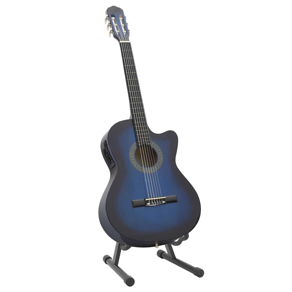 Generico Set Chitarra Western 12 pz con Equalizzatore e 6 Corde Blu,Arte e Svago,Hobby e Arti Creative,Strumenti Musicali,Strumenti a Corda,Chitarre-70141