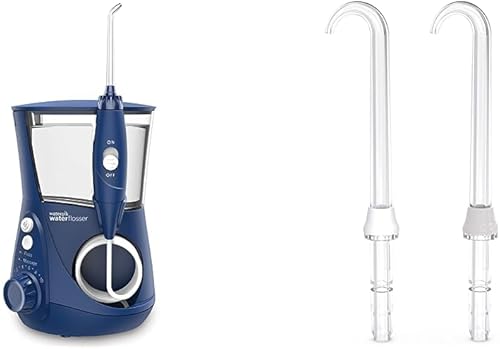 Waterpik Flosser de agua Aquarius + 2 puntas de prótesis de implantes de repuesto para irrigadores de agua