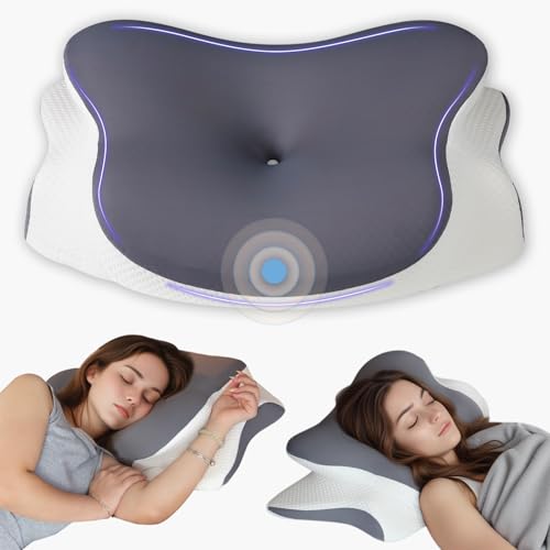 frelook Nackenkissen Orthopädisches Kopfkissen Memory Foam Kissen Seitenschläferkissen – Ergonomisches Design mit Hohler Form für Seiten, Rücken...