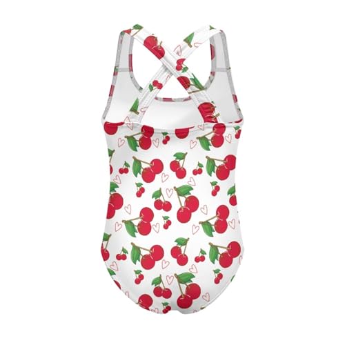 Girl's One Piece Swimsuits Cross Back Straps Cute Swimwear Beach Bathing Suits Quick Dry2