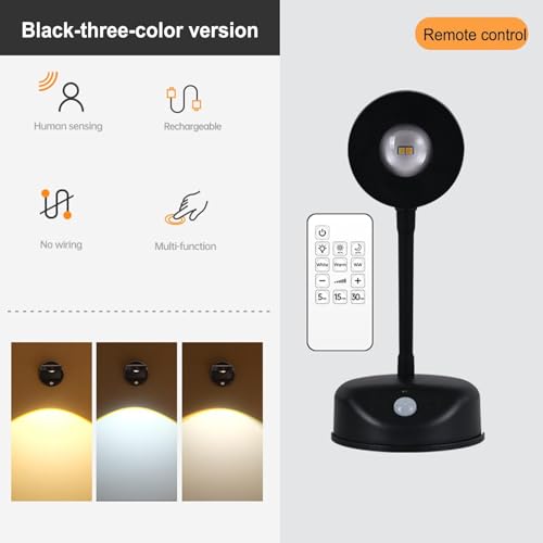 Lámpara de imagen recargable LED inalámbrica con mando para pasillo 5