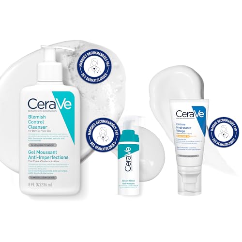Crave, Routine pour les Peaux à Tendance Acnéique, Gel Moussant Anti-Imperfections 236 ml, Sérum Rétinol Anti-Marques 30 ml et Crème Hydratante Visage SPF30 52 ml, pour Purifier, Corriger et Protéger