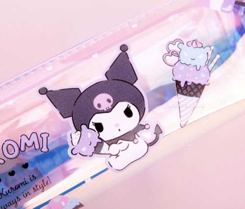 Image of Bandal & Neoul Kitty & Friends' Hologram Pencil Pouch Caddy - Officially Licensed (KuromiTheme)