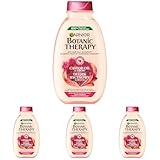 Garnier, Botanic Therapy Shampoo Stärkt Sprödes Haar Rizinusöl Und Mandel 400 ml, 1 stück (Packung mit 4)