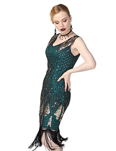 Image of PrettyGuide Women 1920s Gatsby Cocktail Sequin Art Deco Flapper Dress