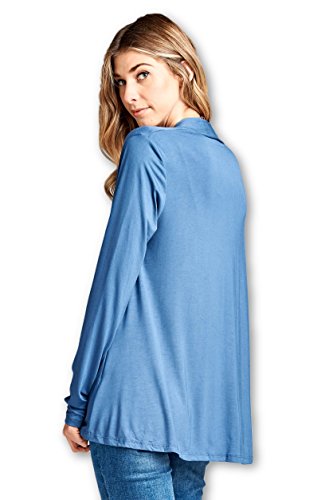Image of Women Casual Open Front Long Sleeve Lightweight Softest Viscose Made from Bamboo Cardigan