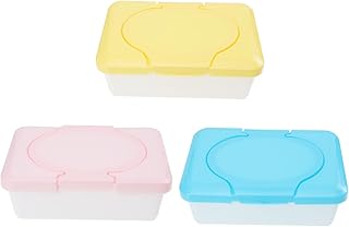 Totority 3pcs Wipe Box Diaper Wipes Baby Wipes Case Paper Towel Box Dispenser Wet Wipes Storage Case Baby Wet Wipe Container Refillable Wet Wipe Dispenser Plastic Wet Wipes Case Box Tissue