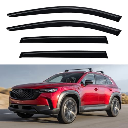 Image of Window Visors Rain Guards for 2023 2024 2025 2026 Mazda CX-50, Out-Channel Window Vent Wind Deflectors Visors Shades for 23 24 25 26 Mazda CX50