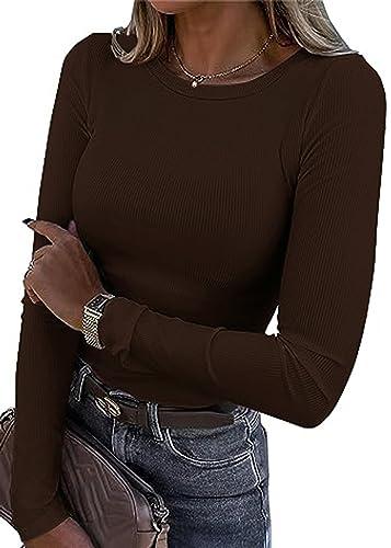 TrendiMax Damen Langarmshirt Rundhals Stretch Pullover Elegant Langarm...