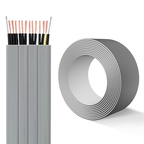 Câble plat TRVVBG 1.5mm2 12c de 30ft renforcé en fil d'acier pour chaîne porte-câbles