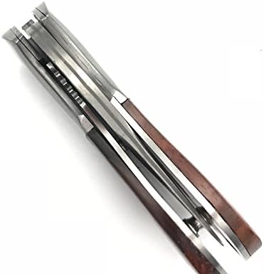 STARIMCARBON Mini Pocket Folding Tool Knife, Rosewood Handle, Left/Right Handed, Sparkling Gifts for Men/Collections