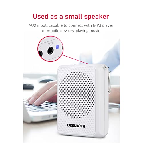 Cnll Amplificador de som portátil E126A mini amplificador de voz com microfone de cabeça com fio e c