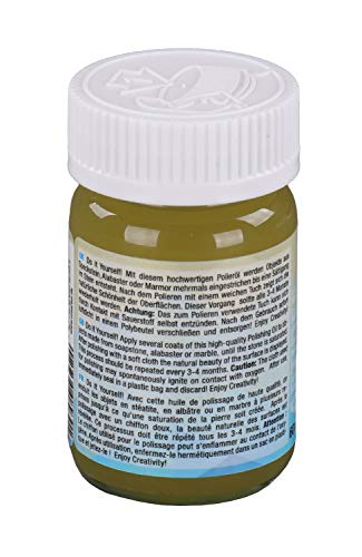 Creartec - Speckstein-Politur im 60 ml Glas, Polieröl, lösungsmittelfrei und farblos, zum Polieren von Speckstein, für einen schönen Mattglanz