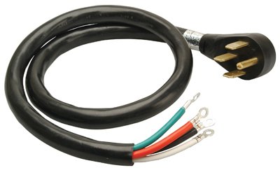 Master Electrician 09044ME 4-Ft. 6/2 & 8/2 SRDT Black Round Range Cord - Quantity 8