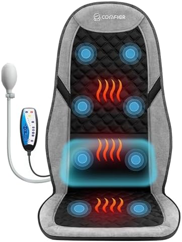 COMFIER Masajeador Cervical y Espalda con Calor, Funda de Asiento...