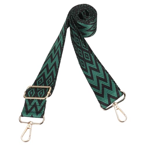 Image of PATIKIL 55in Purse Straps Replacement Crossbody, Bag Straps Crossbody Universal Adjustable Canvas Bohemian for Purses Handbags Guitar, Green