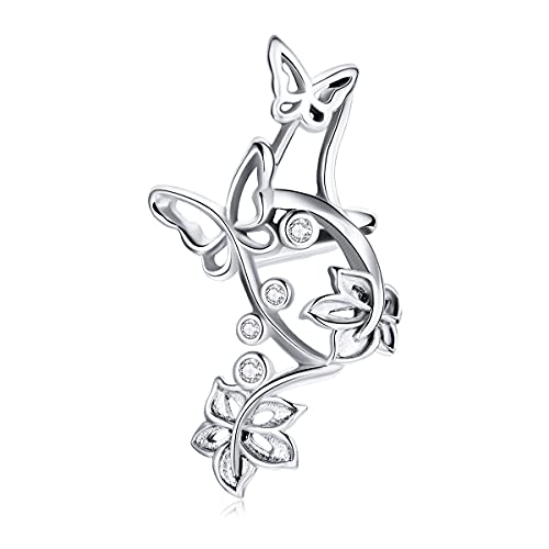 Boucle d'oreille papillon manchette argent 925 pour illuminer vos soirées