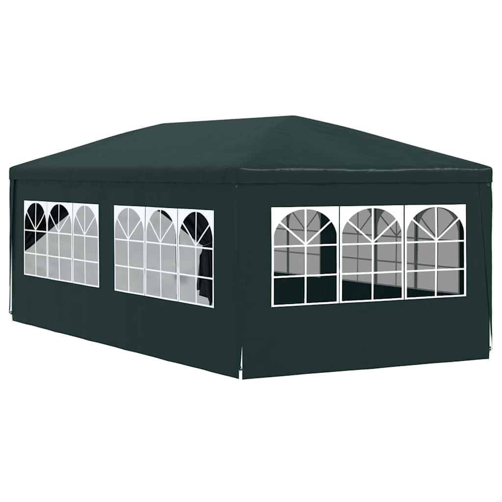 Partyzelt 3x6 m Gruen pavillon festzelt gartenzelt faltpavillon ueberdachung wetterfest uv Schutz stabil Fuer terrasse, Outdoor, Camping, Event, Grillen und Strand