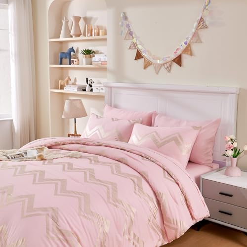 Wowelife 9945455-BO 6 Pieces Pink Twin/Twin Xl Comforter Set thumb #1