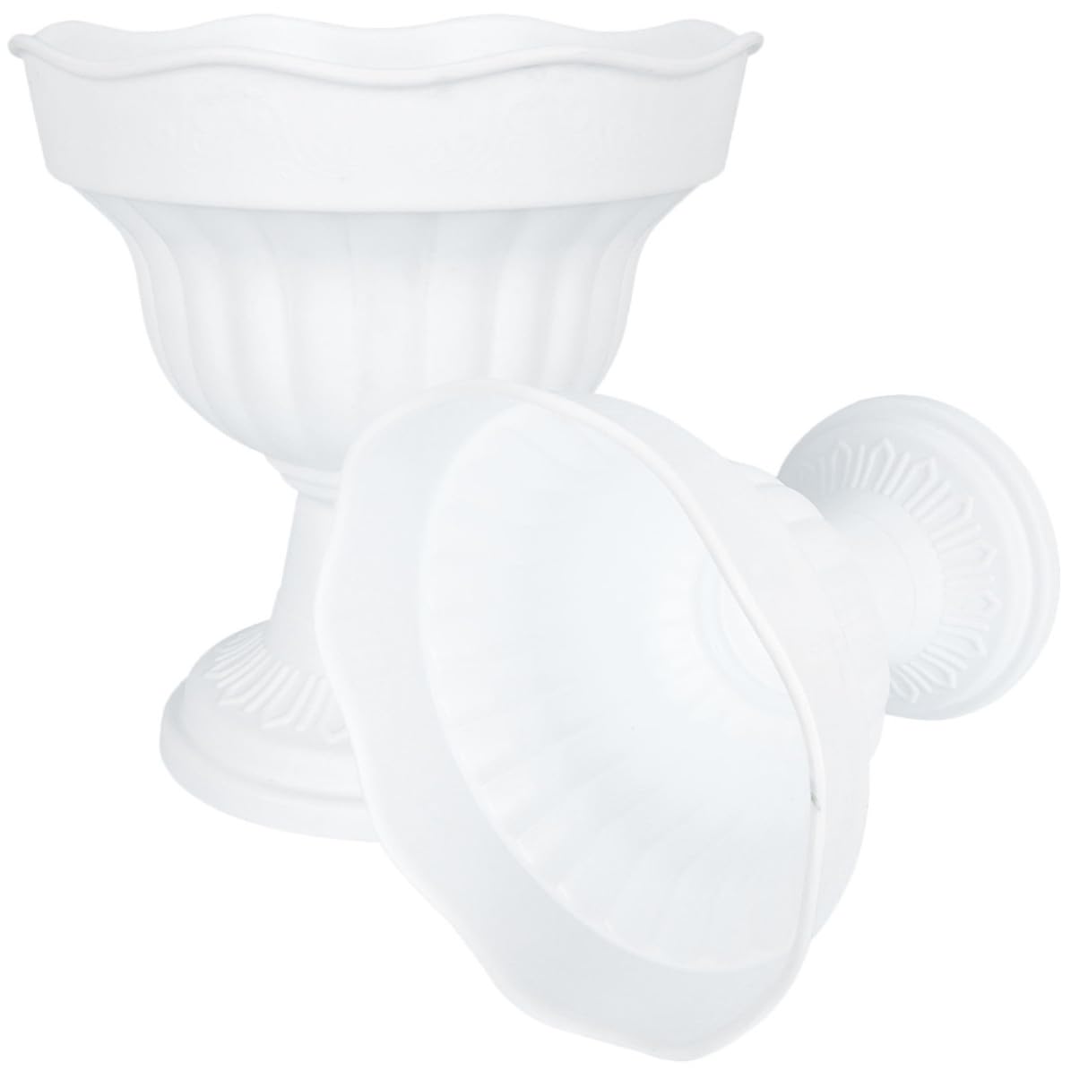 Pot de fleurs plastique 2pcs rétro pour décoration de fête et jardin