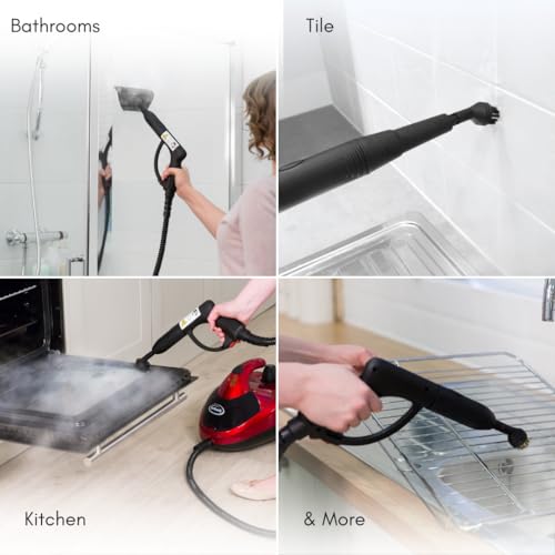 Ewbank Dynamo Steam Cleaner for Chemical-Free Cleaning, Multipurpose with Attachments, Portable, Multi-surface, For Carpets, Tiles, Bathrooms, Floors, and More, Red, SC1000 by Ewbank - Image 2