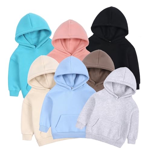 Kids Zip Up Hoodie Boys Girls Full Zipper Cotton Hooded Sweatshirt Lightweight Casual Jacket Pullover