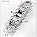 Sliding Door Roller 304 Stainless Steel Rollers Replacement for Casement, Self Adjusting Sliding Roller with Smooth Operation, Slot Flat Wheel 77 Type, 4 Pack(B)