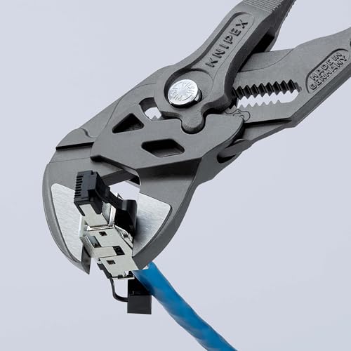 KNIPEX Szczypce-klucz szczypce i klucz w jednym narzędziu fosforanowana, szara z osłonkami wielokomponentowymi 250 mm, 86 02 250