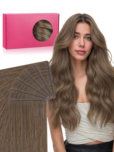 Image of WENNALIFE Genius Tape in Hair Extensions Human Hair, Invisible Tape in